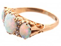 Victorian 18ct Gold, Opal & Diamond Ring