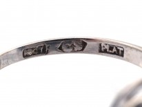 Edwardian Diamond Cluster Ring With Diamond Shoulders
