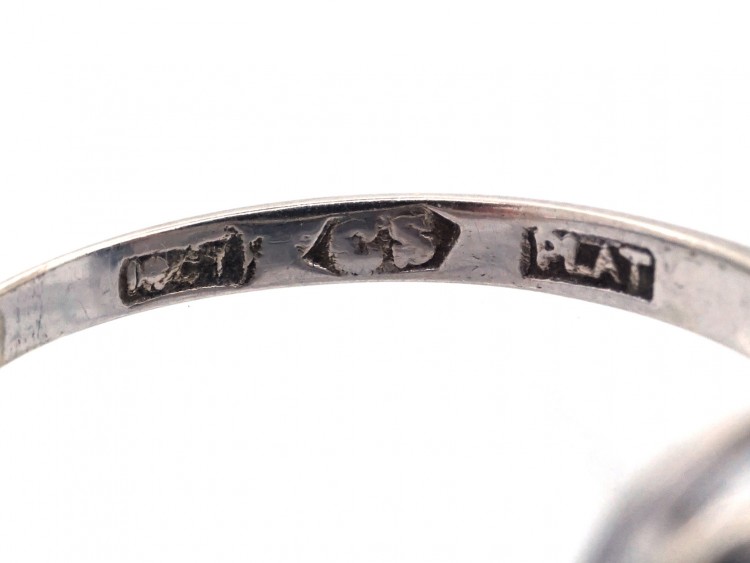 Edwardian Diamond Cluster Ring With Diamond Shoulders