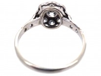 Edwardian Diamond Cluster Ring With Diamond Shoulders