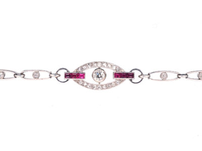 Art Deco Ruby, Diamond & Platinum Bracelet Art Deco Ruby, Diamond & Platinum Bracelet