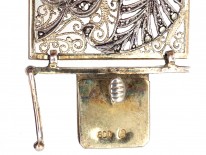 Art Deco Silver & Marcasite Leaves Bracelet