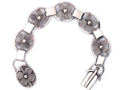 Silver Danish Viking Design Bracelet by Jens K.M Rungstrom