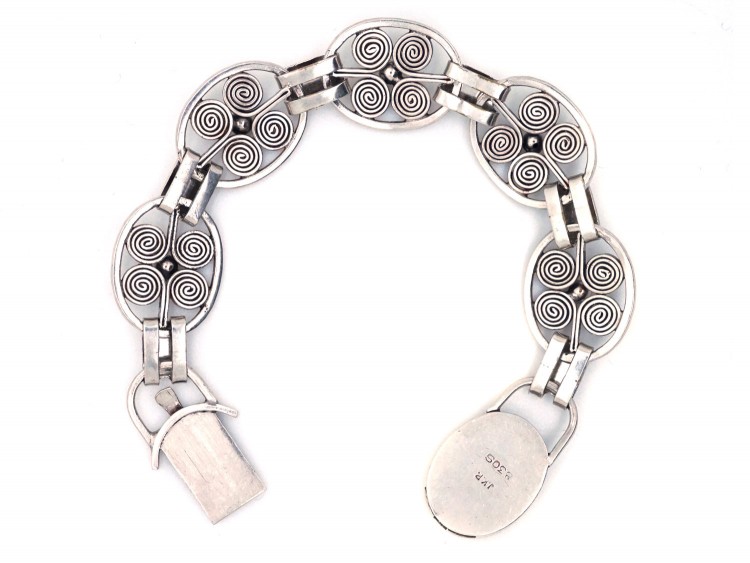 Silver Danish Viking Design Bracelet by Jens K.M Rungstrom