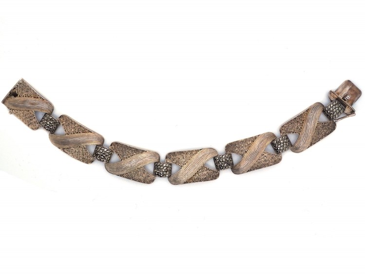 Theodor Farhner Silver & Marcasite Bracelet