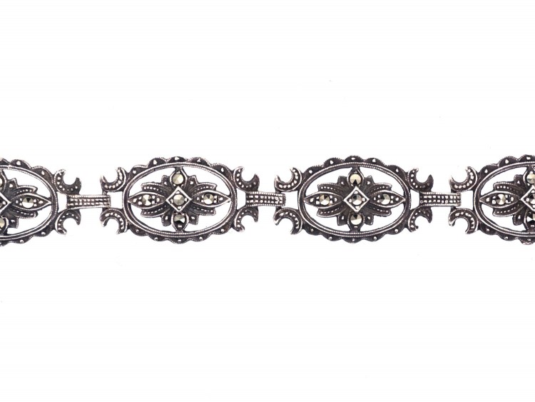 Art Deco Silver & Marcasite Bracelet