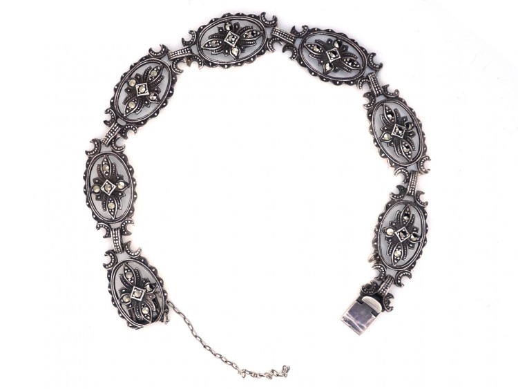 Art Deco Silver & Marcasite Bracelet
