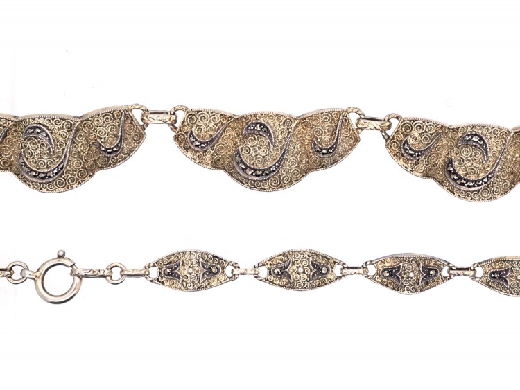 Theodor Farhner Art Deco Silver & Marcasite Necklace