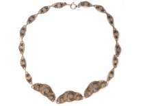 Theodor Farhner Art Deco Silver & Marcasite Necklace