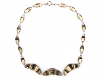 Theodor Farhner Art Deco Silver & Marcasite Necklace