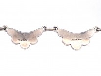 Art Deco Silver & Marcasite Scallop Necklace