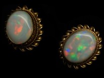 9ct Gold Opal Earrings