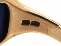 18ct Gold & Lapis Intaglio Signet Ring
