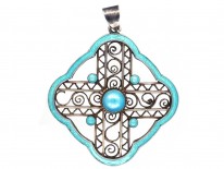 Silver & Enamel Pendant by Marius Hammer