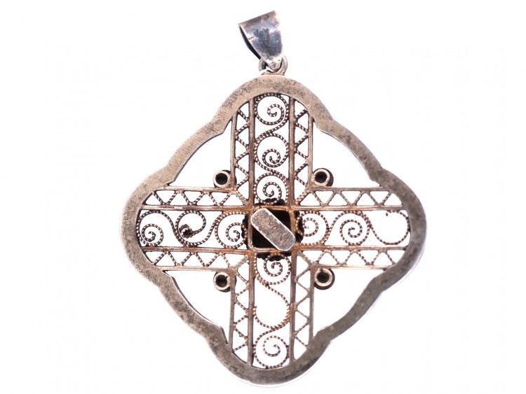 Silver & Enamel Pendant by Marius Hammer