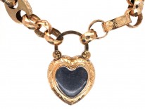 Victorian 15ct Gold Padlock Curb Bracelet