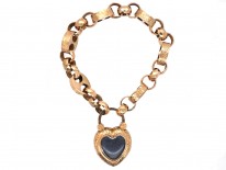 Victorian 15ct Gold Padlock Curb Bracelet