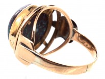15ct Gold & Cabochon Wood Opal 1930s Ring