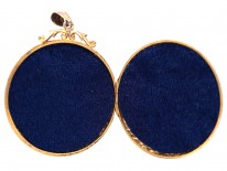 9ct Gold Large Round Locket Pendant