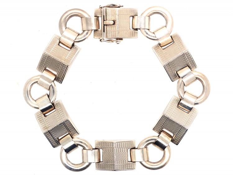 1950s 9ct White Gold Bracelet