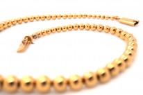 Edwardian 18ct Gold Balls Necklace