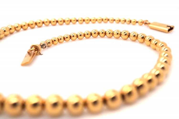 Edwardian 18ct Gold Balls Necklace