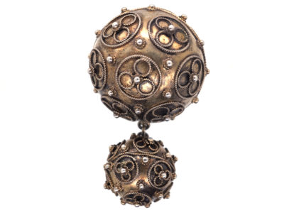 Swedish Silver Ball Brooch