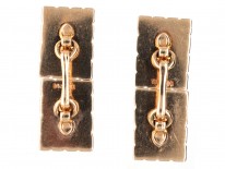 14ct Gold Stripey Cufflinks by Tiffany, New York