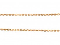 Edwardian 9ct Gold Fine Chain (39.5 cm)