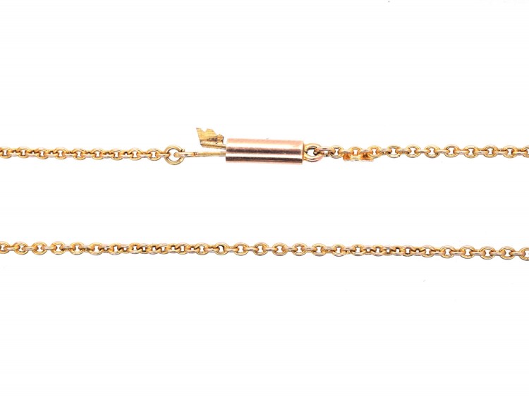 Edwardian 9ct Gold Fine Chain (39.5 cm)