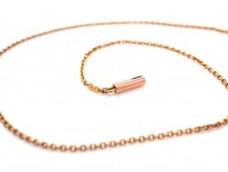 Edwardian 9ct Gold Fine Chain (39.5 cm)