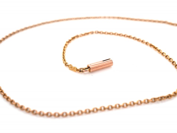 Edwardian 9ct Gold Fine Chain (39.5 cm)