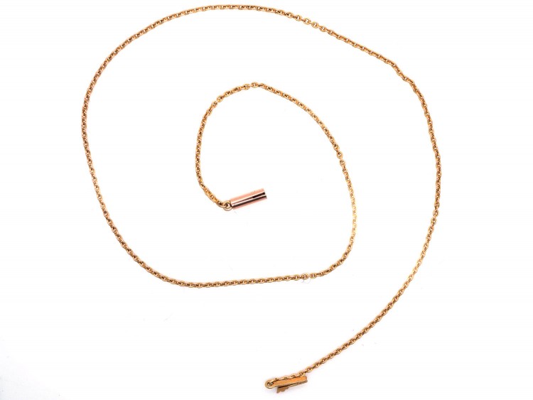 Edwardian 9ct Gold Fine Chain (39.5 cm)