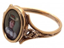 15ct Gold Regency Swiss Enamel Miniature Ring