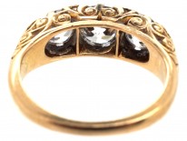 Victorian 18ct Gold Three Stone Diamond Ring