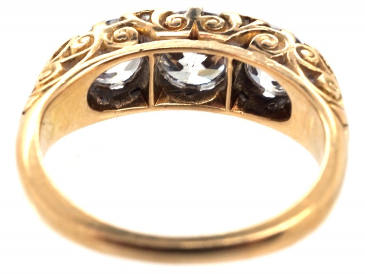 Victorian 18ct Gold Three Stone Diamond Ring