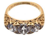 Victorian 18ct Gold Three Stone Diamond Ring