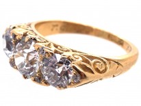 Victorian 18ct Gold Three Stone Diamond Ring