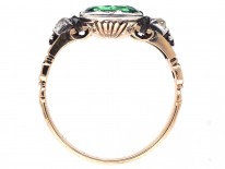 Georgian Emerald Paste & Diamond Ring