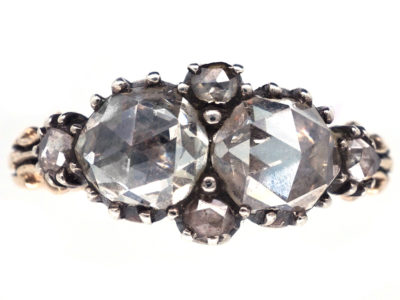 Georgian Two Stone Rose Diamond Ring