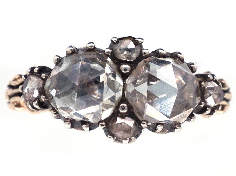 Georgian Two Stone Rose Diamond Ring