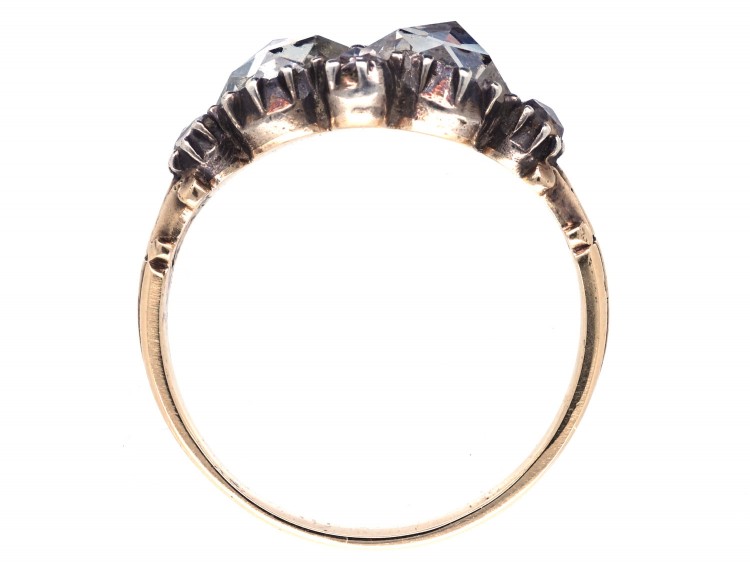 Georgian Two Stone Rose Diamond Ring