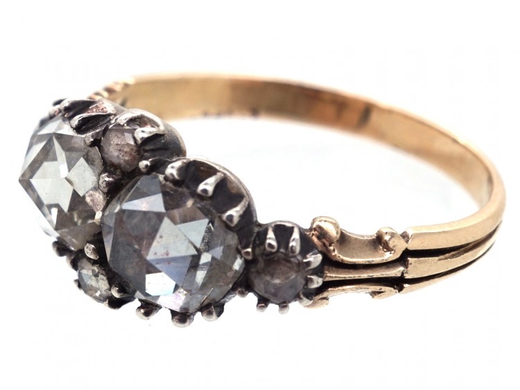 Georgian Two Stone Rose Diamond Ring