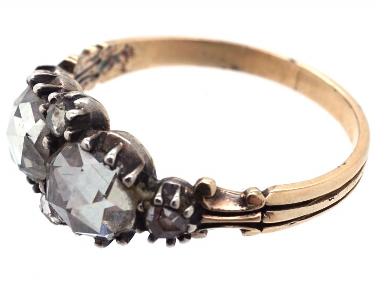 Georgian Two Stone Rose Diamond Ring