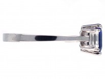 Platinum, Sapphire & Diamond Baguette Ring