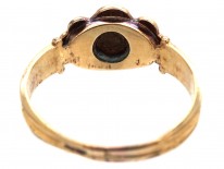 Regency 15ct Gold, Ruby, Rose Diamond & Natural Split Pearl Ring