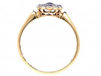 Edwardian Sapphire & Diamond Daisy Cluster Ring