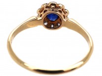 Edwardian Sapphire & Diamond Daisy Cluster Ring