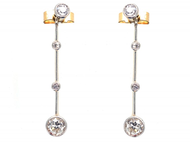 Art Deco Diamond Drop Earrings