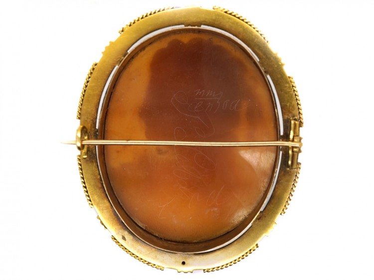 Victorian 15ct Gold Cameo of Lady's Head